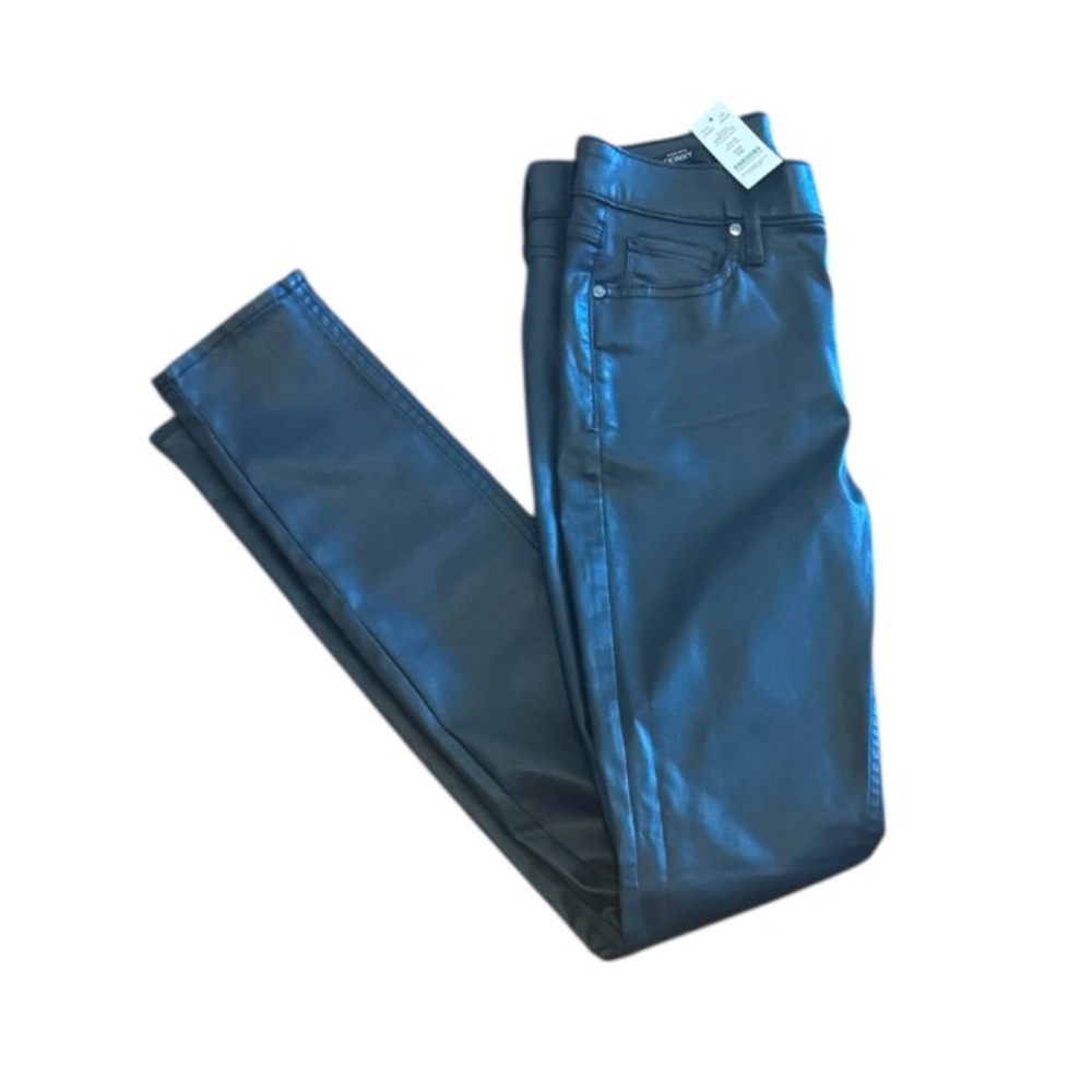 WHBM Coated Jeans NWT, Navy High Rise, Sz 0 R